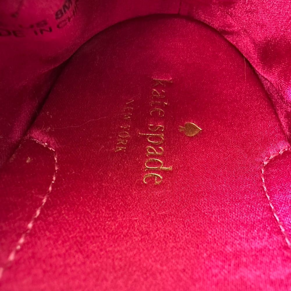 Kate Spade Gray and Pink Slippers with Cat Design - Picture 3 of 4